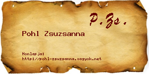 Pohl Zsuzsanna névjegykártya